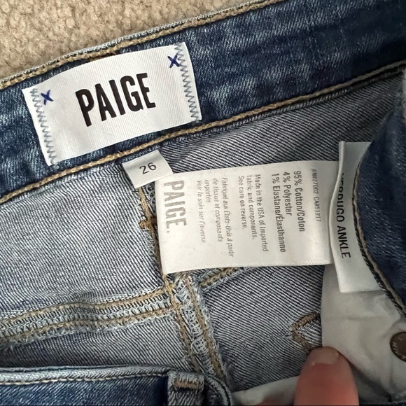 PAIGE Verdugo Ankle Skinny Step Hem in Destructed Gia Wash - Picture 5 of 9